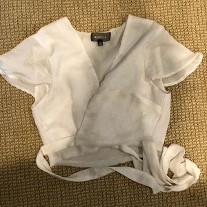 White wrap top